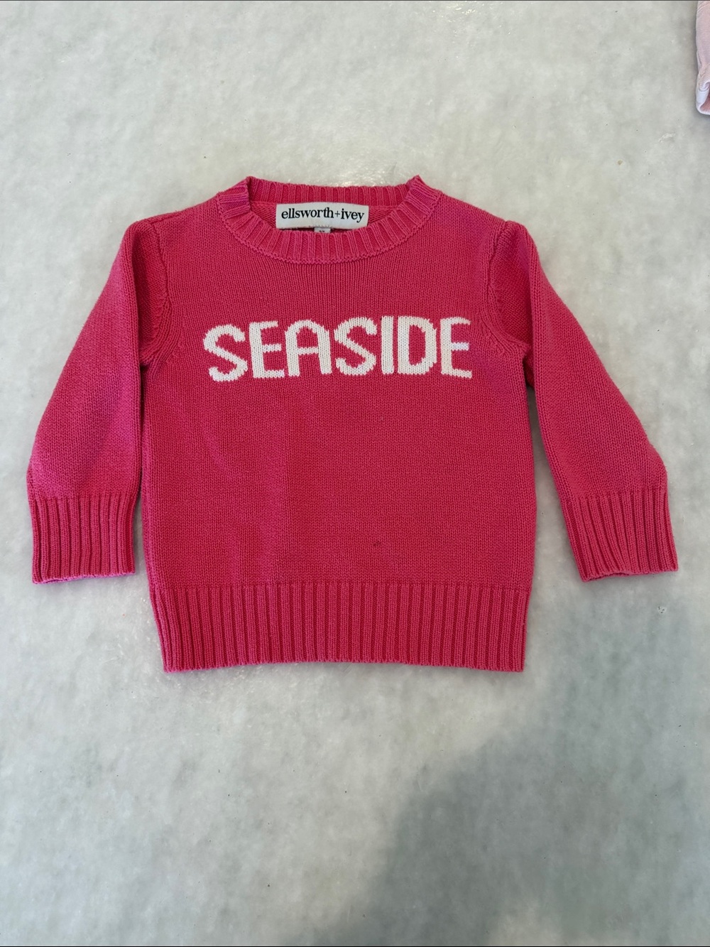 Ellsworth + Ivey Kids Pink 'Seaside' Knit Sweater